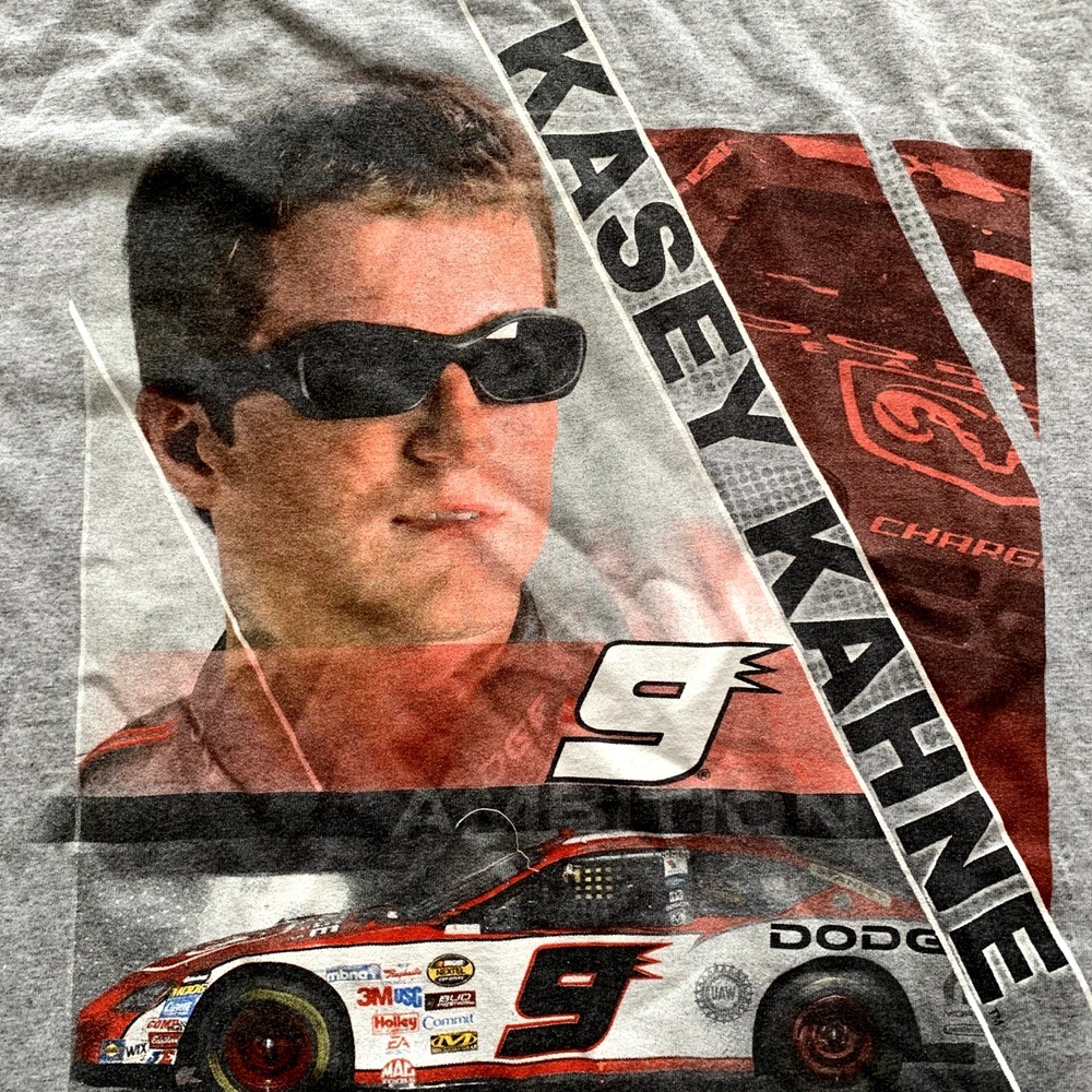 Kasey Kahne Winners Circle Men's Adult Gray Nascar #9 Dodge‎ Casual Shirt Large